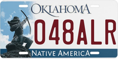 OK license plate 048ALR