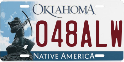 OK license plate 048ALW
