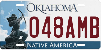 OK license plate 048AMB