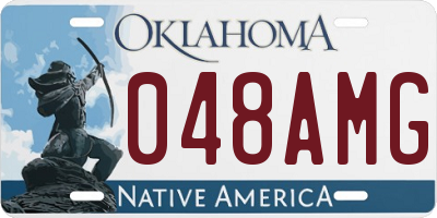 OK license plate 048AMG