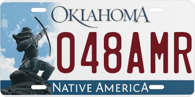 OK license plate 048AMR