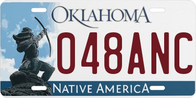 OK license plate 048ANC