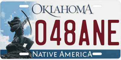 OK license plate 048ANE