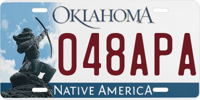 OK license plate 048APA