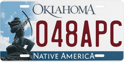 OK license plate 048APC
