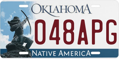 OK license plate 048APG