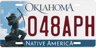 OK license plate 048APH
