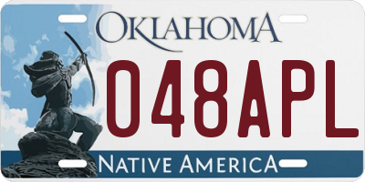 OK license plate 048APL