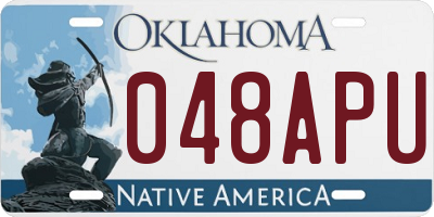 OK license plate 048APU