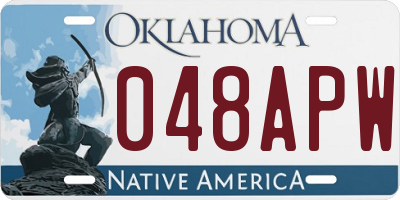 OK license plate 048APW