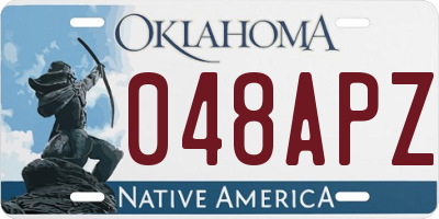 OK license plate 048APZ