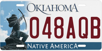 OK license plate 048AQB