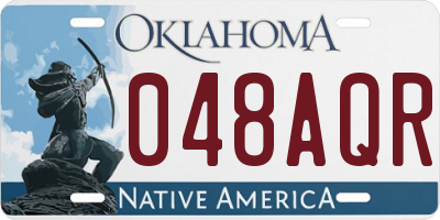 OK license plate 048AQR