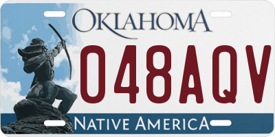OK license plate 048AQV
