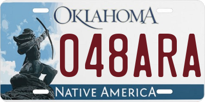 OK license plate 048ARA
