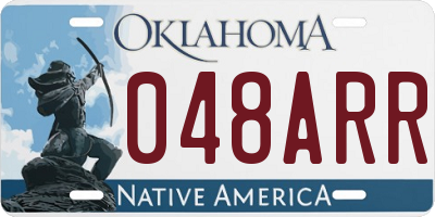OK license plate 048ARR