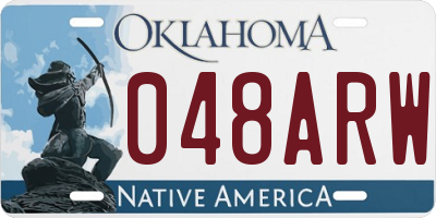 OK license plate 048ARW