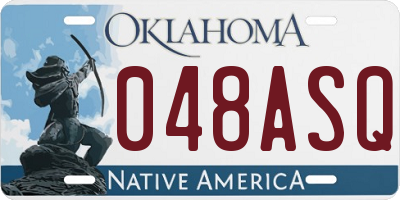 OK license plate 048ASQ
