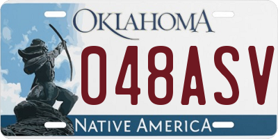 OK license plate 048ASV