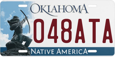 OK license plate 048ATA