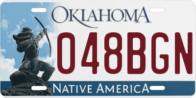 OK license plate 048BGN