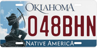 OK license plate 048BHN