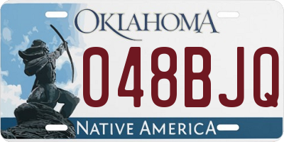 OK license plate 048BJQ