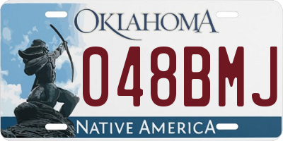 OK license plate 048BMJ