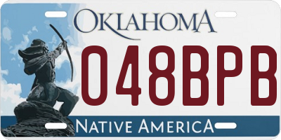 OK license plate 048BPB