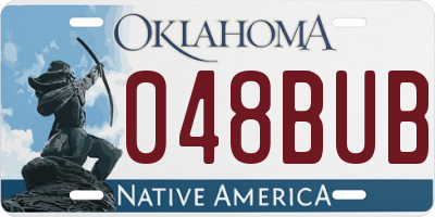 OK license plate 048BUB