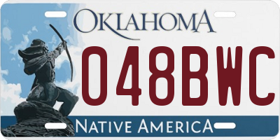 OK license plate 048BWC