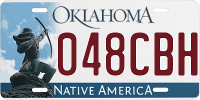 OK license plate 048CBH