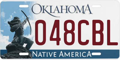 OK license plate 048CBL