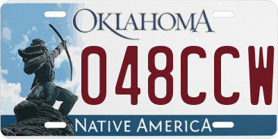 OK license plate 048CCW