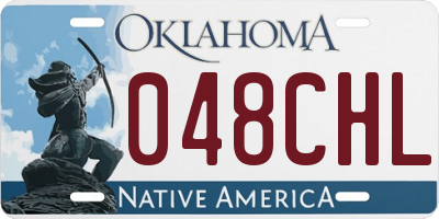 OK license plate 048CHL