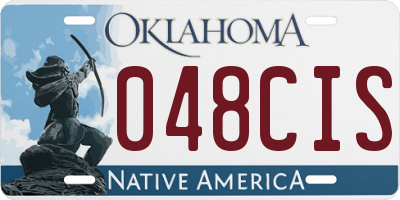 OK license plate 048CIS