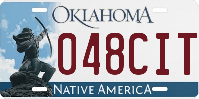 OK license plate 048CIT