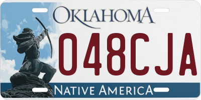 OK license plate 048CJA