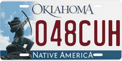 OK license plate 048CUH