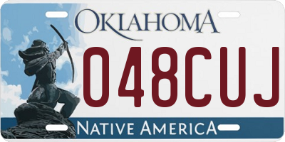 OK license plate 048CUJ