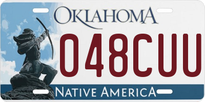 OK license plate 048CUU