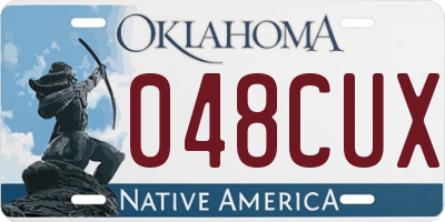 OK license plate 048CUX
