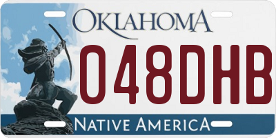 OK license plate 048DHB