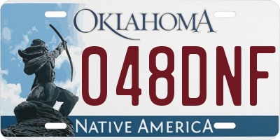 OK license plate 048DNF