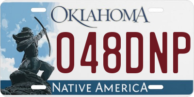 OK license plate 048DNP