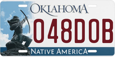 OK license plate 048DOB