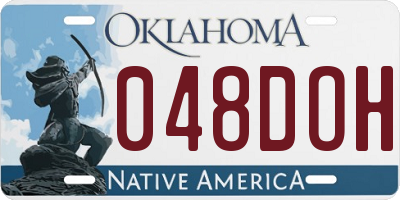 OK license plate 048DOH