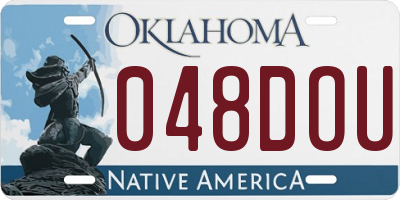 OK license plate 048DOU