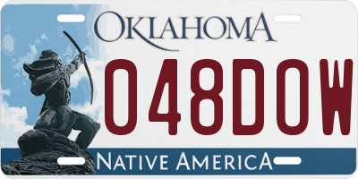 OK license plate 048DOW