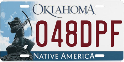 OK license plate 048DPF